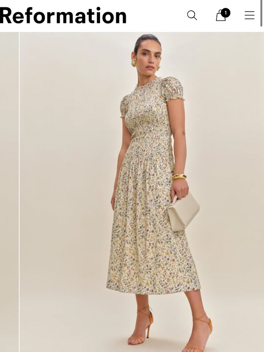 Kiria Floral Midi Dress Reformation